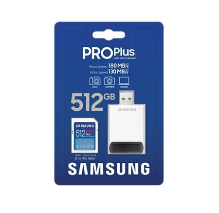 Samsung 512GB SD PRO Plus + USB Reader