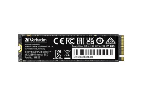 Verbatim Vi5000 Internal PCIe NVMe M.2 SSD 1TB