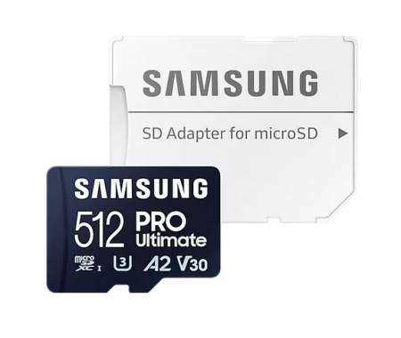 Samsung 512GB micro SD Card PRO Ultimate with Adapter 