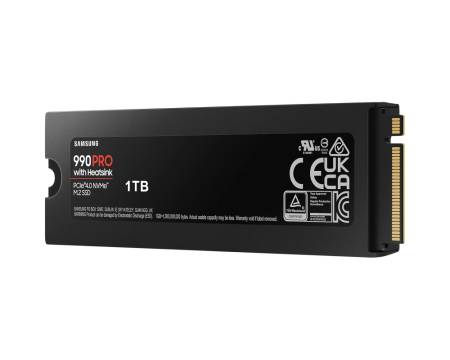 Samsung SSD 990 PRO 1TB Heatsink PCIe 4.0 NVMe 2.0 M.2 V-NAND 3-bit MLC
