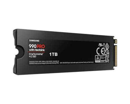 Samsung SSD 990 PRO 1TB Heatsink PCIe 4.0 NVMe 2.0 M.2 V-NAND 3-bit MLC