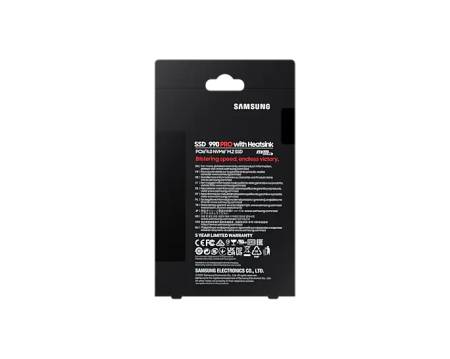 Samsung SSD 990 PRO 1TB Heatsink PCIe 4.0 NVMe 2.0 M.2 V-NAND 3-bit MLC