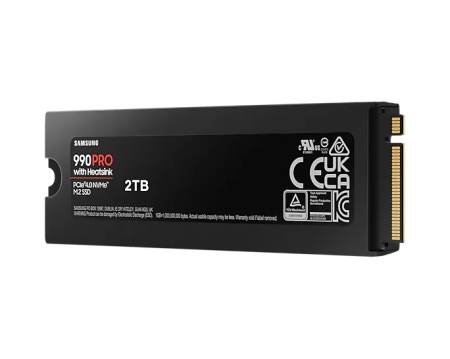 Samsung SSD 990 PRO 2TB Heatsink PCIe 4.0 NVMe 2.0 M.2 V-NAND 3-bit MLC