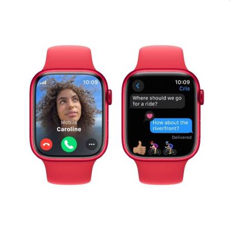 Apple Watch Series 9 GPS + Cellular 45mm (PRODUCT)RED Aluminium Case with (PRODUCT)RED Sport Band - S/M