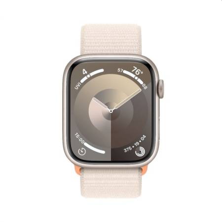 Apple Watch Series 9 GPS + Cellular 45mm Starlight Aluminium Case with Starlight Sport Loop