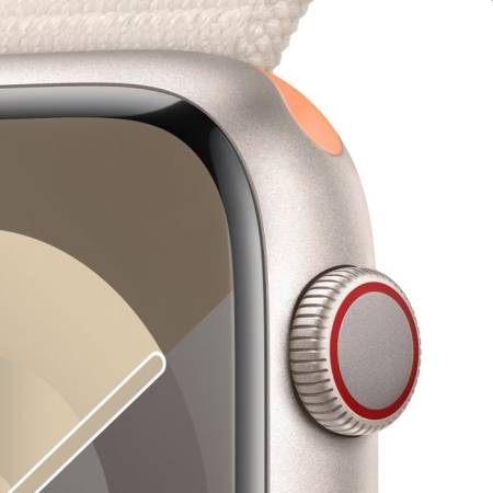Apple Watch Series 9 GPS + Cellular 45mm Starlight Aluminium Case with Starlight Sport Loop