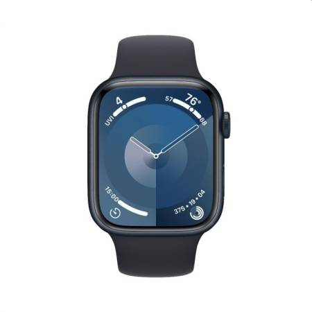 Apple Watch Series 9 GPS + Cellular 45mm Midnight Aluminium Case with Midnight Sport Band - M/L