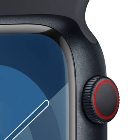 Apple Watch Series 9 GPS + Cellular 45mm Midnight Aluminium Case with Midnight Sport Band - M/L