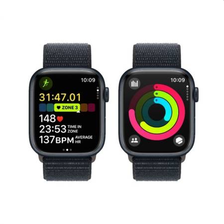 Apple Watch Series 9 GPS + Cellular 45mm Midnight Aluminium Case with Midnight Sport Loop