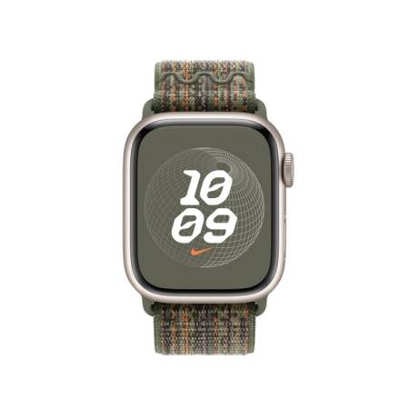 Apple 41mm Sequoia/Orange Nike Sport Loop