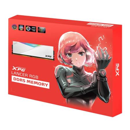 ADATA LANCER RGB 32GB (2x16GB) DDR5 6800 MHz U-DIMM White