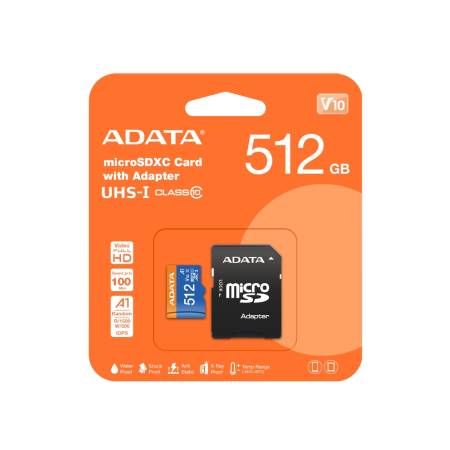 ADATA 512GB MicroSDXC UHS-I CLASS 10 (with adapter)