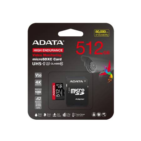 ADATA 512GB MicroSDXC UHS-I U3 V30S High (with adapter)