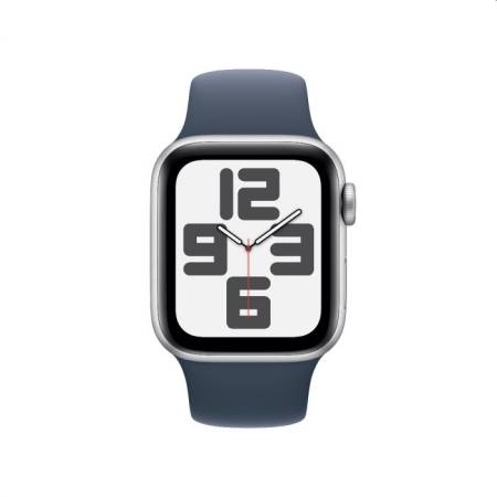 Apple Watch SE2 v2 Cellular 40mm Silver Alu Case w Storm Blue Sport Band - S/M