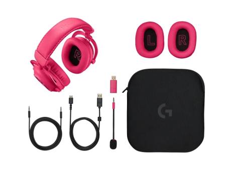Logitech Headset - PRO X 2 LIGHTSPEED Wireless Gaming Headset - MAGENTA - 2.4GHZ - N/A - EMEA28-935