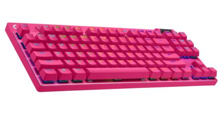 Logitech G PRO X TKL LIGHTSPEED Gaming Keyboard - MAGENTA - US INT'L - 2.4GHZ/BT - N/A - EMEA28-935 - TACTILE