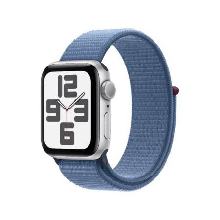 Apple Watch SE2 v2 GPS 40mm Silver Alu Case w Winter Blue Sport Loop