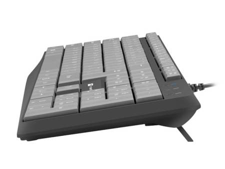 Natec keyboard Nautilus SLIM Black-Grey US layout