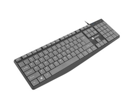 Natec keyboard Nautilus SLIM Black-Grey US layout