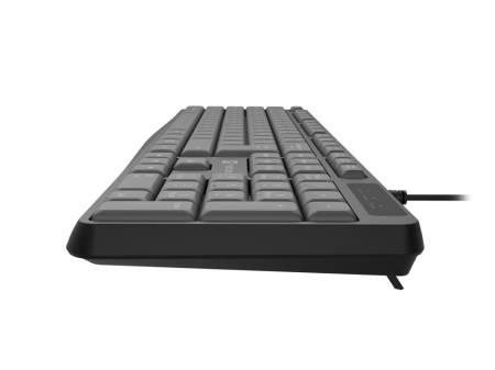 Natec keyboard Nautilus SLIM Black-Grey US layout