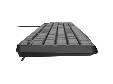 Natec keyboard Nautilus SLIM Black-Grey US layout