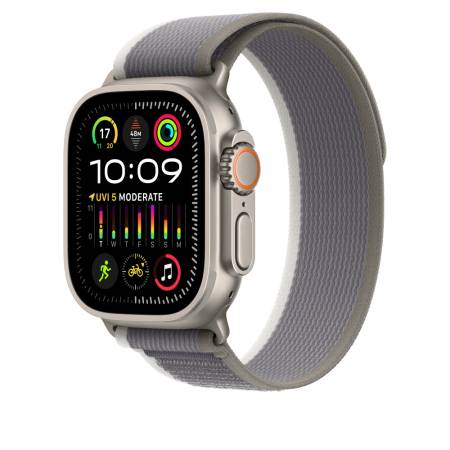 Apple 49mm Green/Gray Trail Loop - S/M