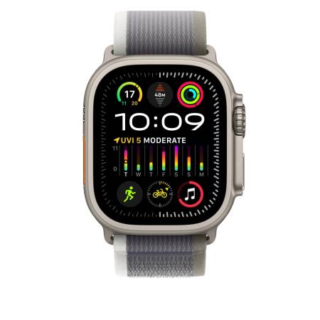 Apple 49mm Green/Gray Trail Loop - M/L