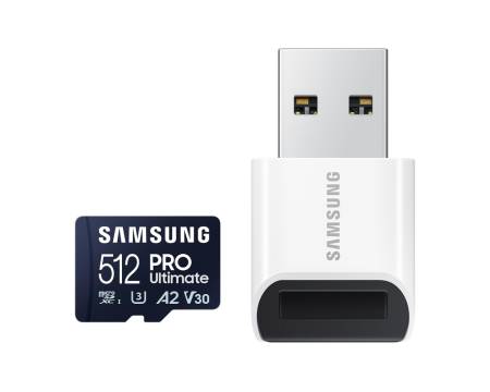 Samsung 512GB micro SD Card PRO Ultimate with USB Reader 