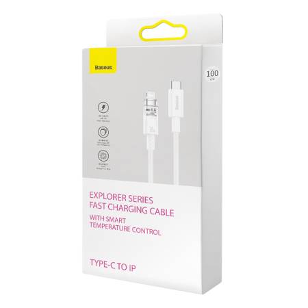 Кабел Baseus Explorer Series USB-C - Lightning 20W 2 м CATS010302 - бял