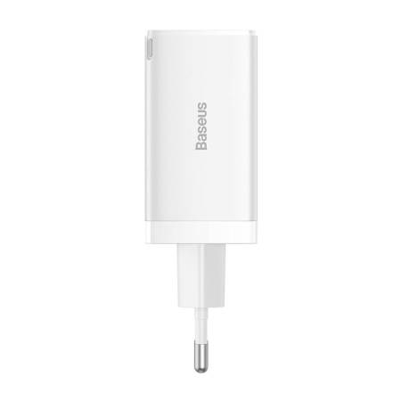 Зарядно устройство Baseus GaN5 Pro fast charger 2xUSB-C+USB 65W CCGP120202 - бяло