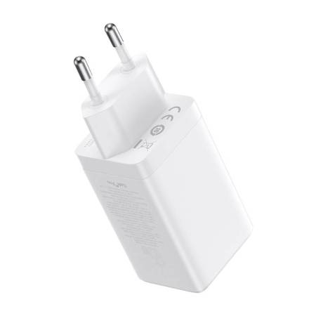 Зарядно устройство Baseus GaN5 Pro fast charger 2xUSB-C+USB 65W CCGP120202 - бяло