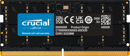 Памет за лаптоп Crucial 32GB DDR5-4800 SODIMM CL40 (16Gbit) CT32G48C40S5
