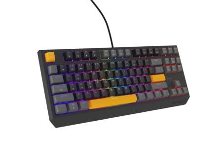 Genesis Gaming Keyboard Thor 230 TKL Anchor Gray Positive US RGB Mechanical Outemu Red