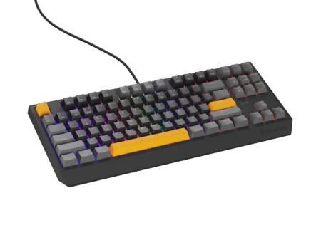 Genesis Gaming Keyboard Thor 230 TKL Anchor Gray Positive US RGB Mechanical Outemu Red