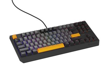 Genesis Gaming Keyboard Thor 230 TKL Anchor Gray Negative US RGB Mechanical Outemu Red