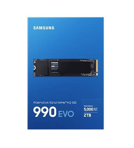 Samsung SSD 990 EVO 2TB PCIe 4.0 NVMe 2.0 M.2 V-NAND TLC