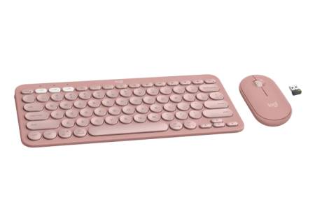 Logitech Pebble 2 Combo - TONAL ROSE - US INT'L - 2.4GHZ/BT - N/A - INTNL-973 - UNIVERSAL