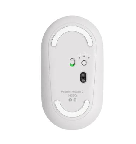 Logitech Pebble Mouse 2 M350s - TONAL WHITE - BT - N/A - EMEA-808 - DONGLELESS