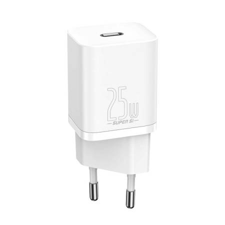 Зарядно устройство Baseus Super Si 25W с кабел USB-C към USB-C 1м  TZCCSUP-L02 - бяло
