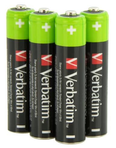 Verbatim RECHARGEABLE BATTERY AAA 4 PACK / HR03