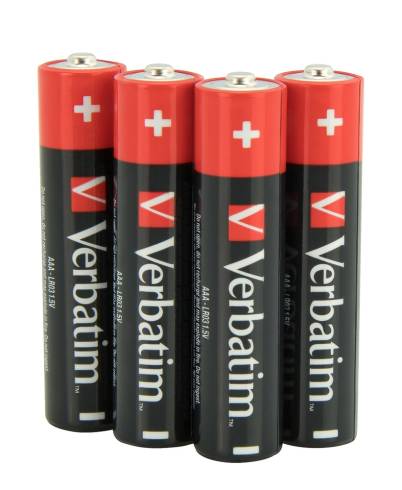 Verbatim ALKALINE BATTERY AAA 4 PACK (SHRINK WRAP)