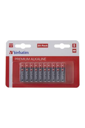 Verbatim ALKALINE BATTERY AAA 20 PACK (HANGCARD)