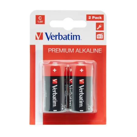 Verbatim ALKALINE BATTERY C 2 PACK (HANGCARD)