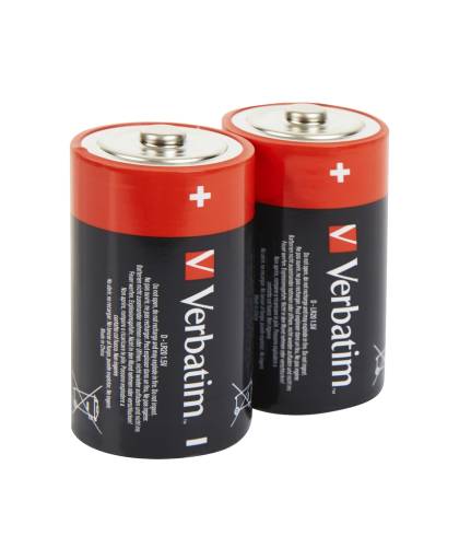 Verbatim ALKALINE BATTERY D 2 PACK (HANGCARD)