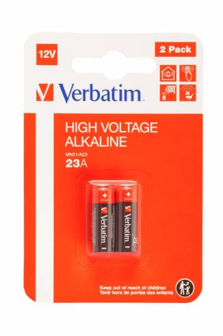 Verbatim ALKALINE BATTERY 12V 23A (MN21/A23) 2 PACK
