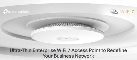 Точка за достъп TP-Link Omada EAP773 BE9300 Ceiling Mount трибандов Wi-Fi 7