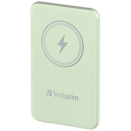 Verbatim MCP-5GN Power Pack 5000 mAh with UBS-C PD 20W / Magnetic Wireless Charging 15W Green
