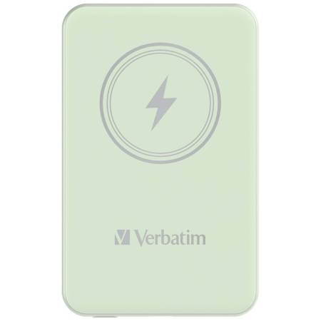Verbatim MCP-5GN Power Pack 5000 mAh with UBS-C PD 20W / Magnetic Wireless Charging 15W Green
