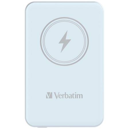 Verbatim MCP-5BE Power Pack 5000 mAh with UBS-C PD 20W / Magnetic Wireless Charging 15W Blue