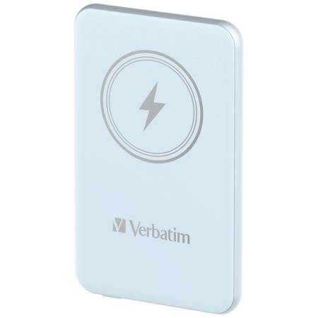 Verbatim MCP-5BE Power Pack 5000 mAh with UBS-C PD 20W / Magnetic Wireless Charging 15W Blue
